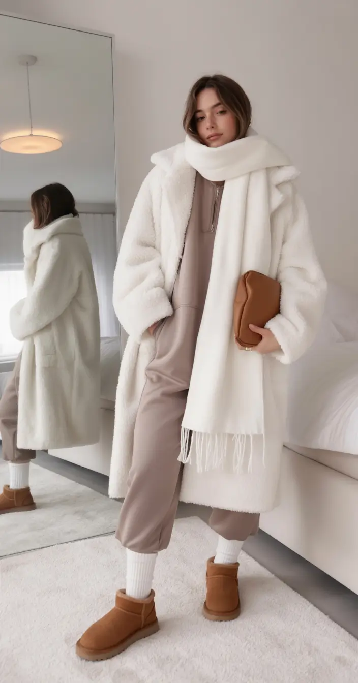 fall winter outfits Minimalist Cozy Neutral