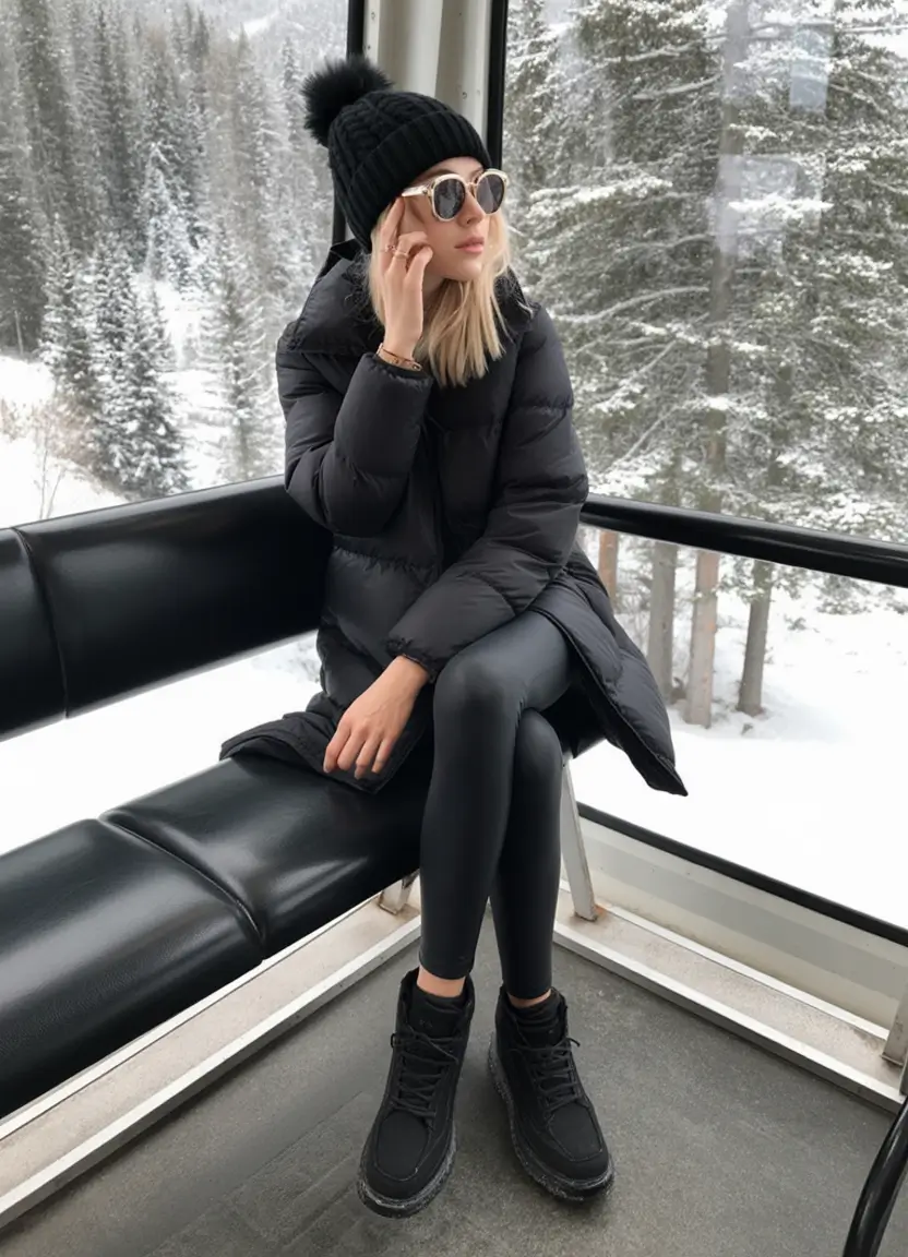 fall winter outfits All-Black Alpine Sleek