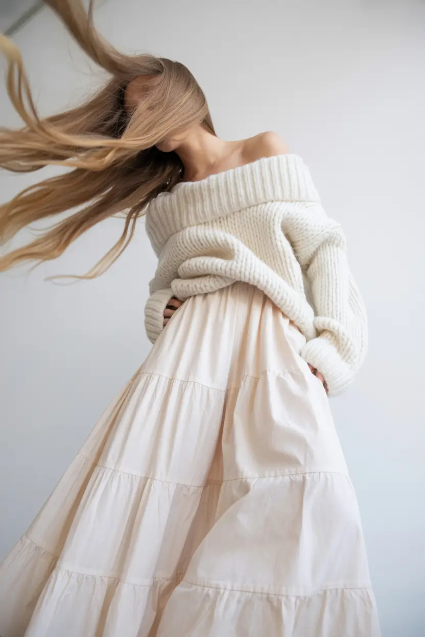 winter birthday outfit Romantic Volume