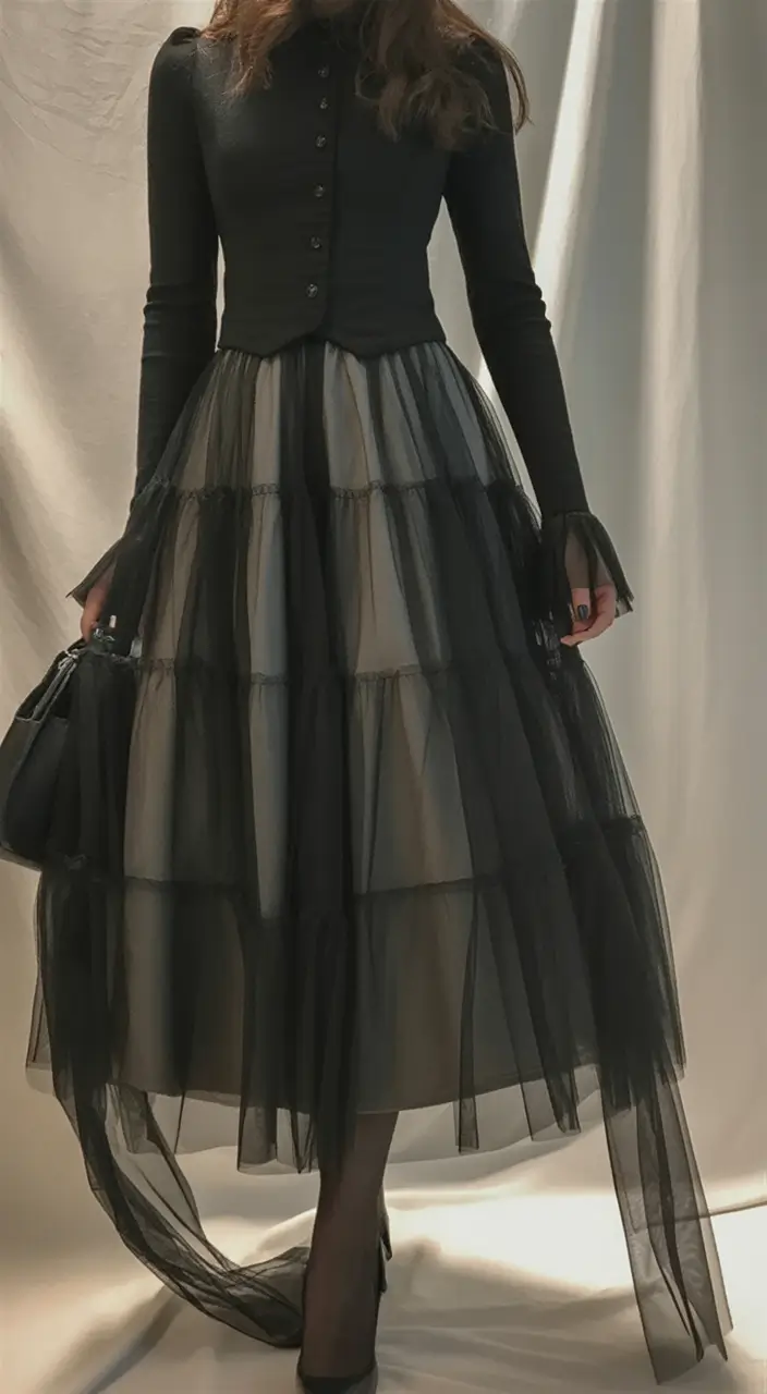 winter birthday outfit Gothic Romance Layers