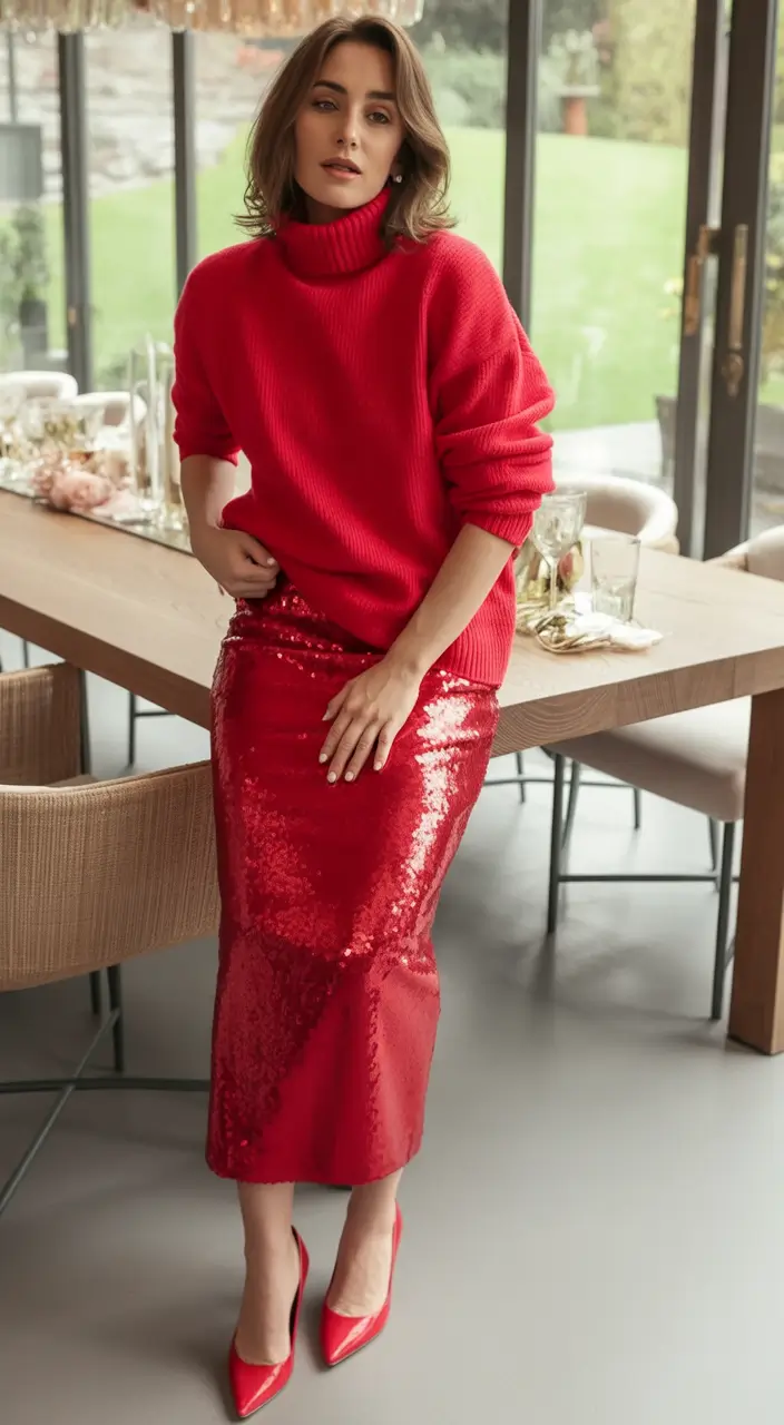 winter birthday outfit Red on Red Radiance