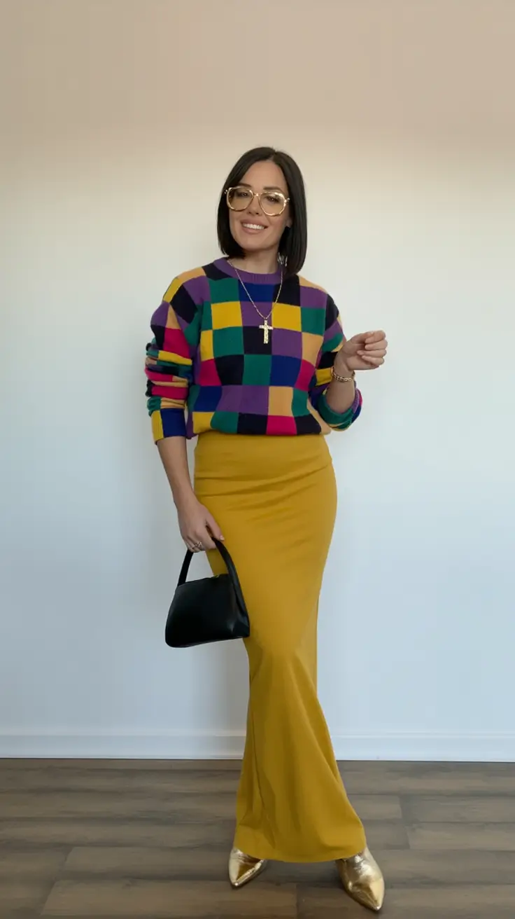 winter birthday outfit Playful Color Blocking
