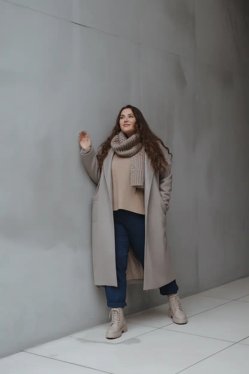 winter-capsule-wardrobe-for-plus-size-women-Muted-Elegance-with-Knits