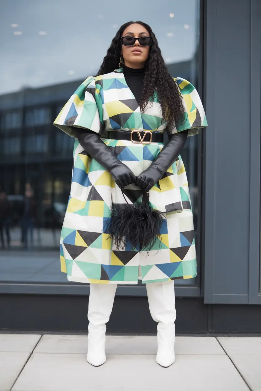 winter-capsule-wardrobe-for-plus-size-women-Geometric-Elegance-in-Motion
