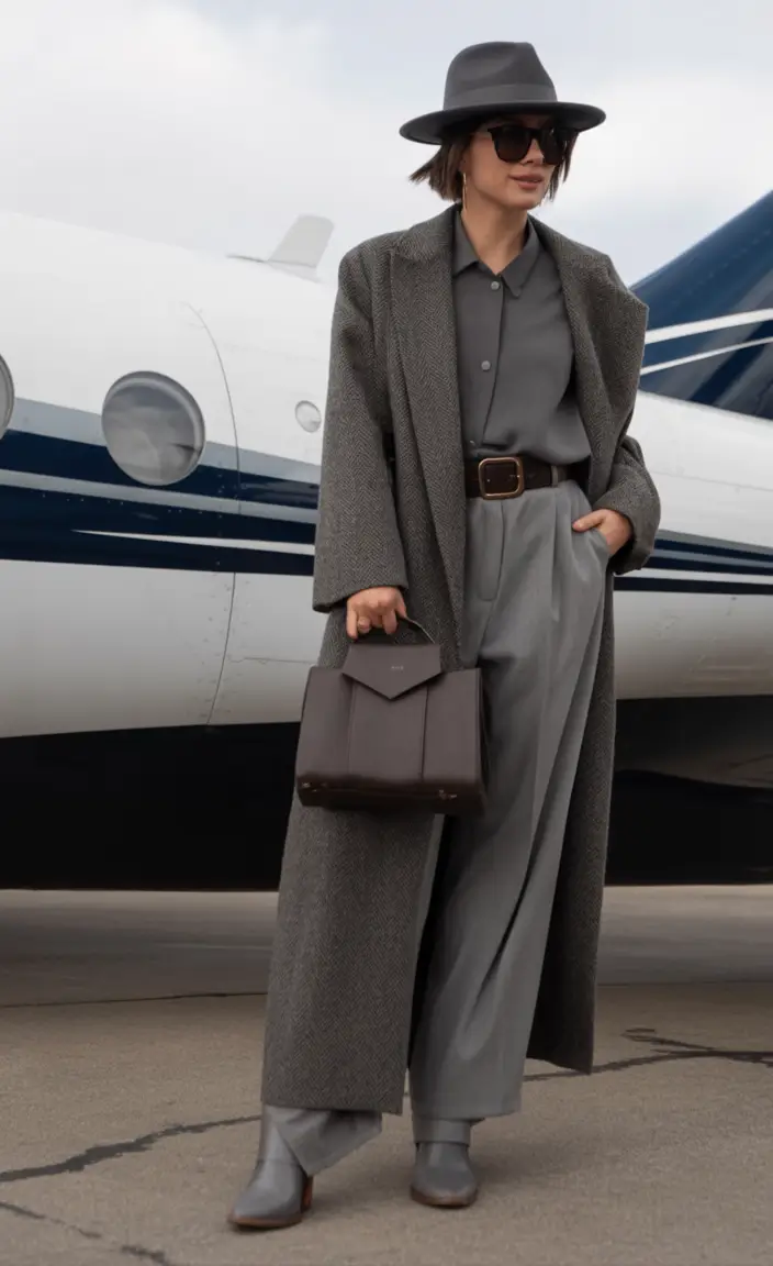 classy winter outfits Jet-Set Grey Chic