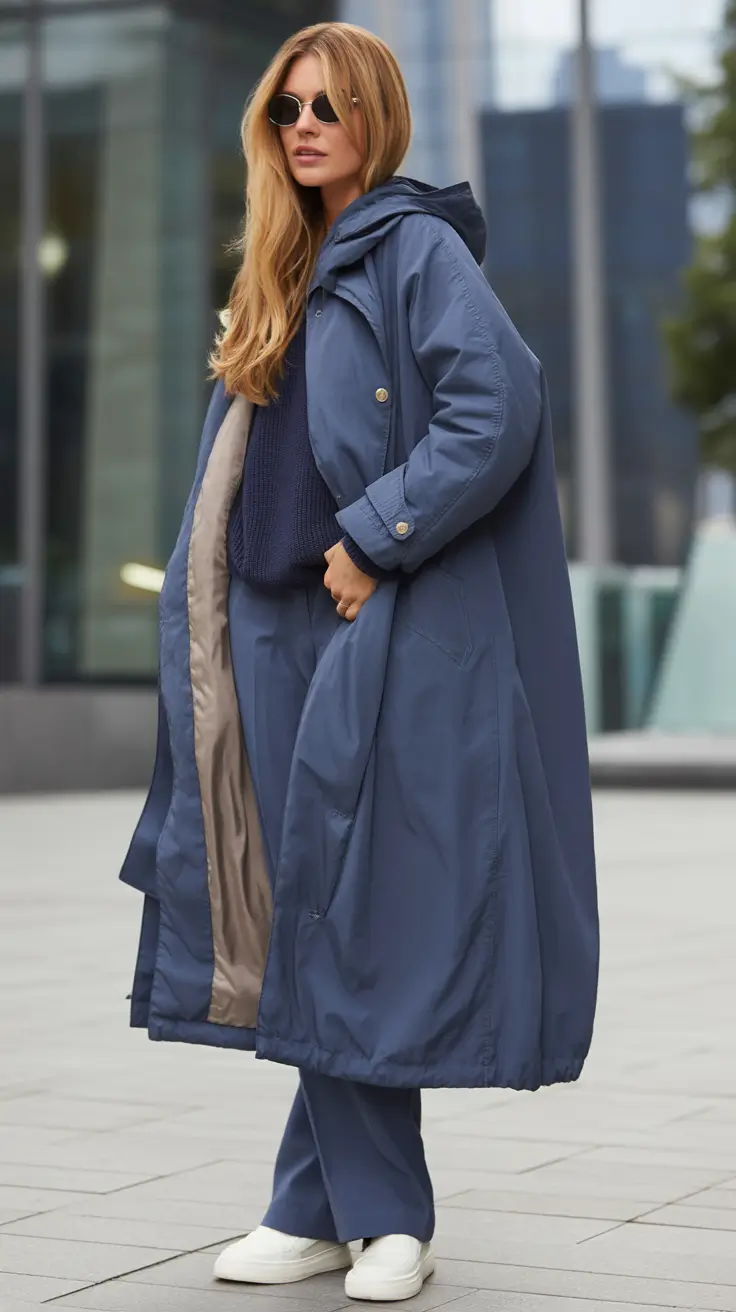 comfy winter outfits Monotone Navy Sophistication