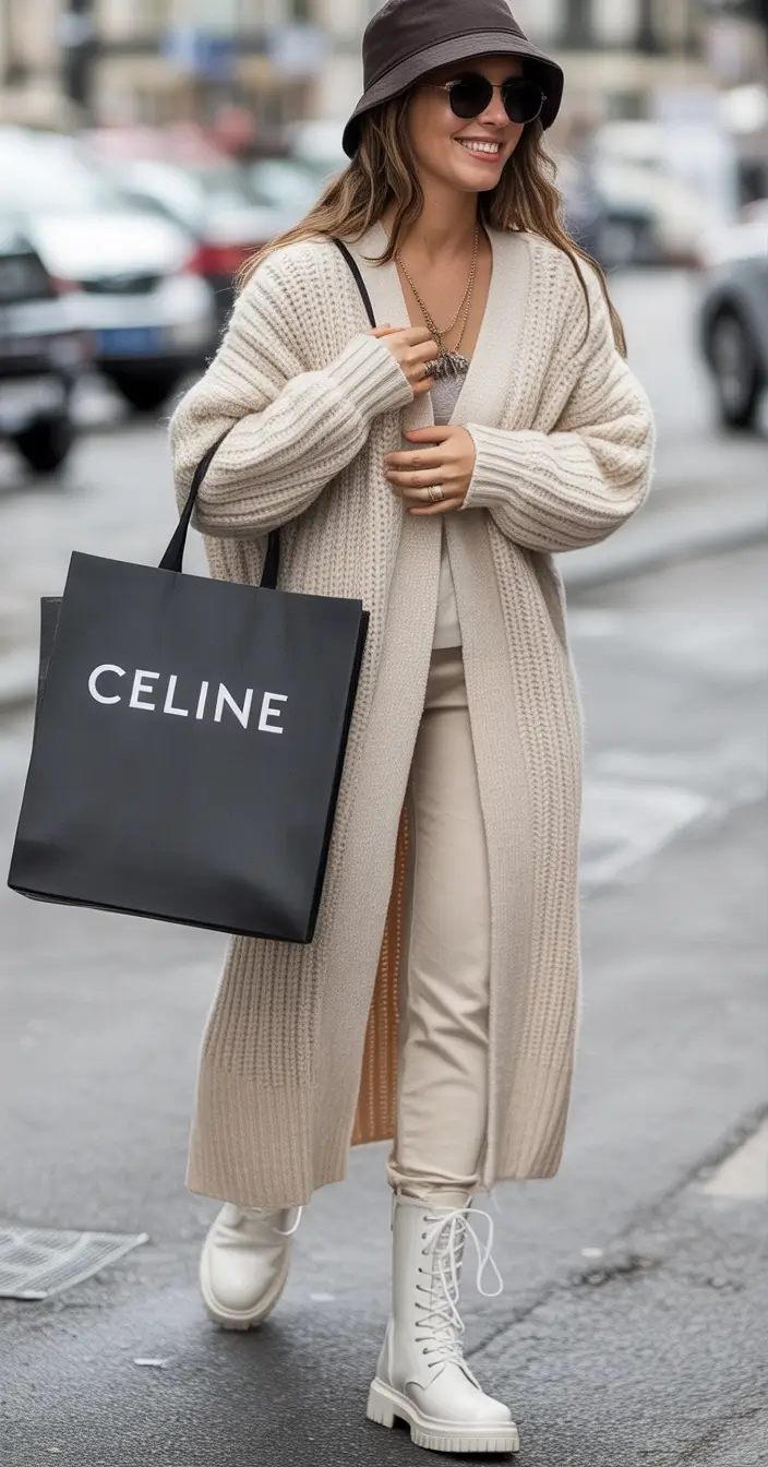 casual-winter-outfits-Longline-Knit-with-Combat-Boots