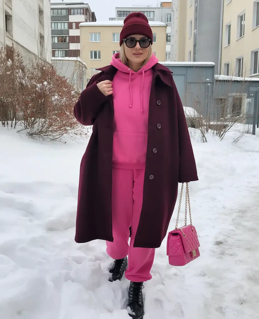 cute winter outfits Berry and Fuchsia Street Pop