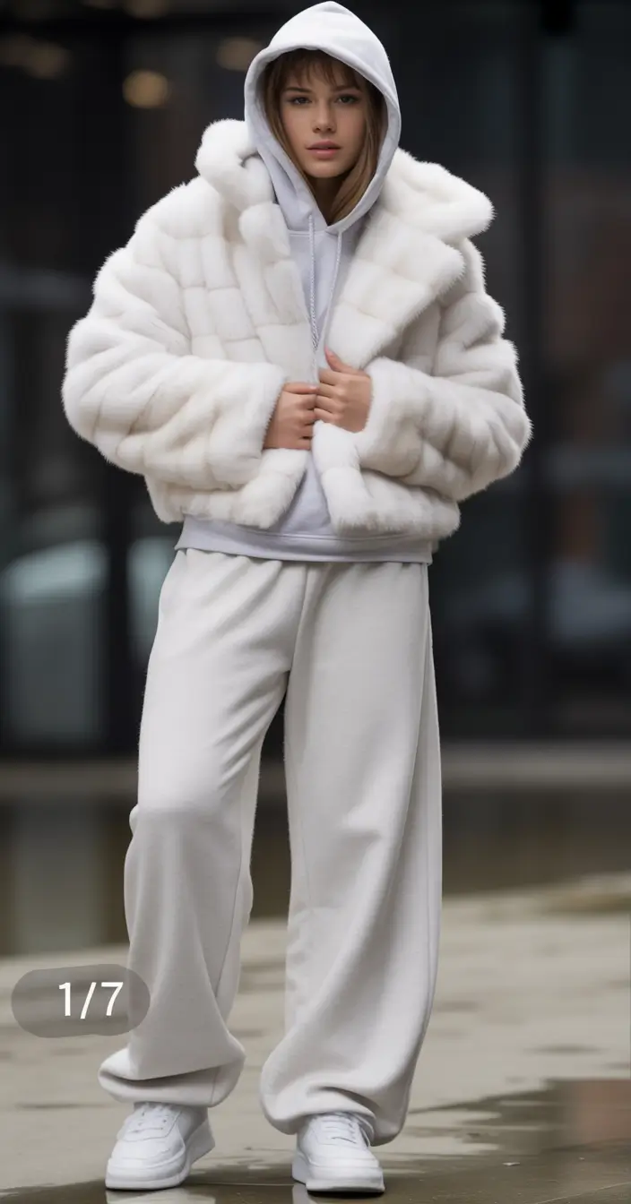 cute winter outfits All-White Sporty Luxe