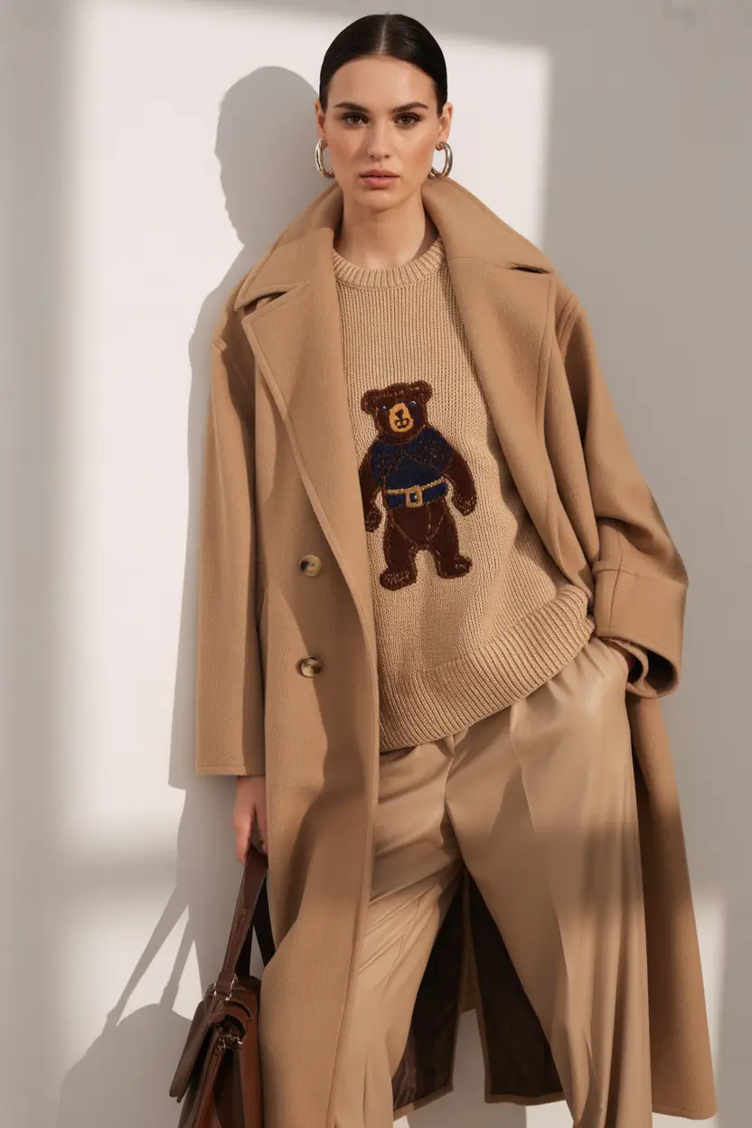 cute winter outfits Teddy Bear Chic