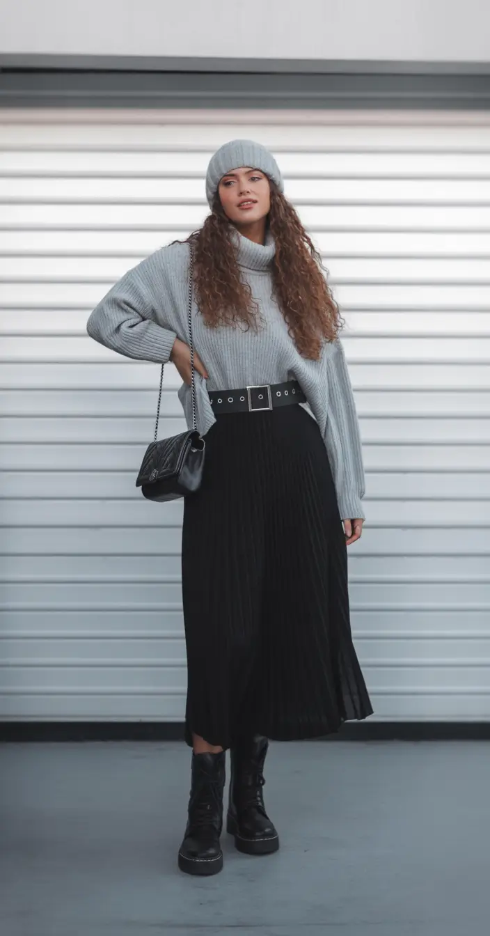 early winter outfits Soft Edge in Gray and Black