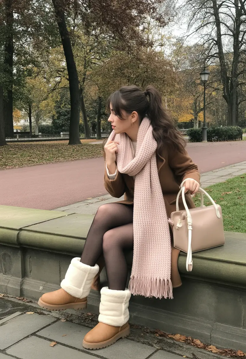 early winter outfits Cozy Park Strolls in Neutrals
