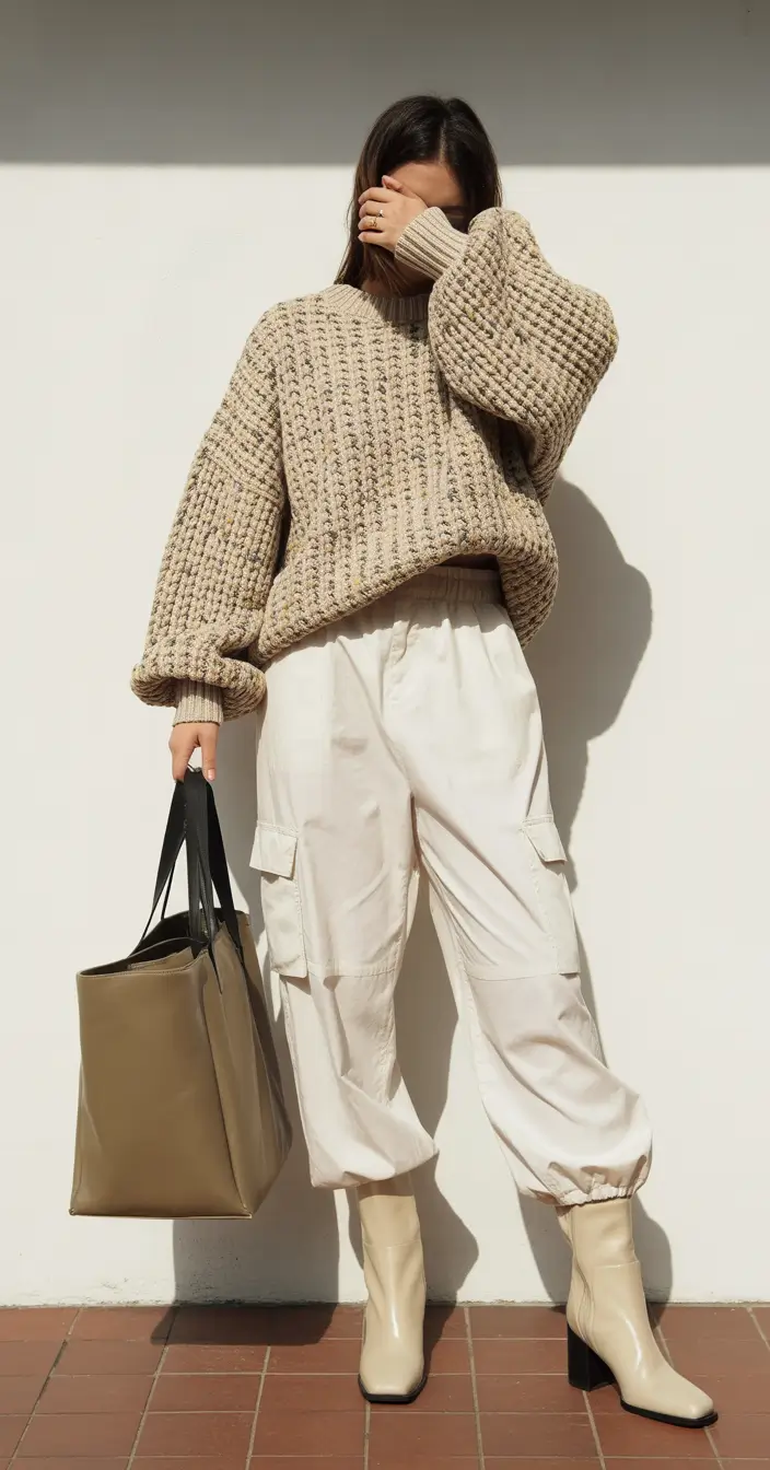 early winter outfits Relaxed Minimalist Neutrals