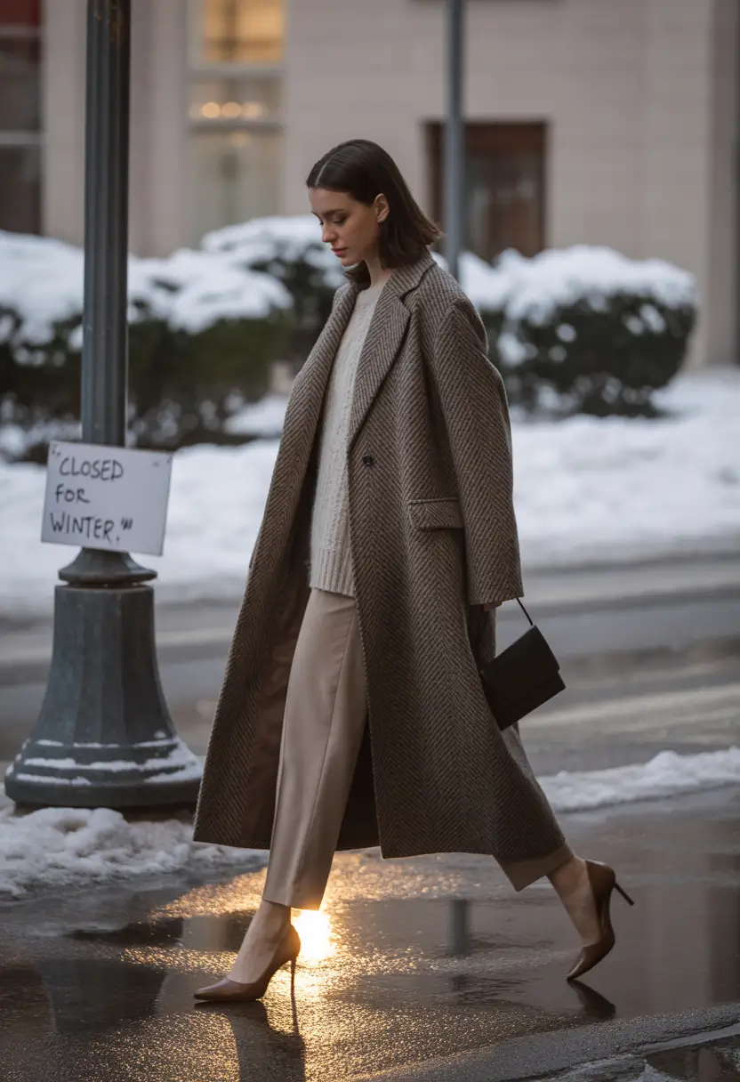 early winter outfits Tailored Neutrals for City Streets