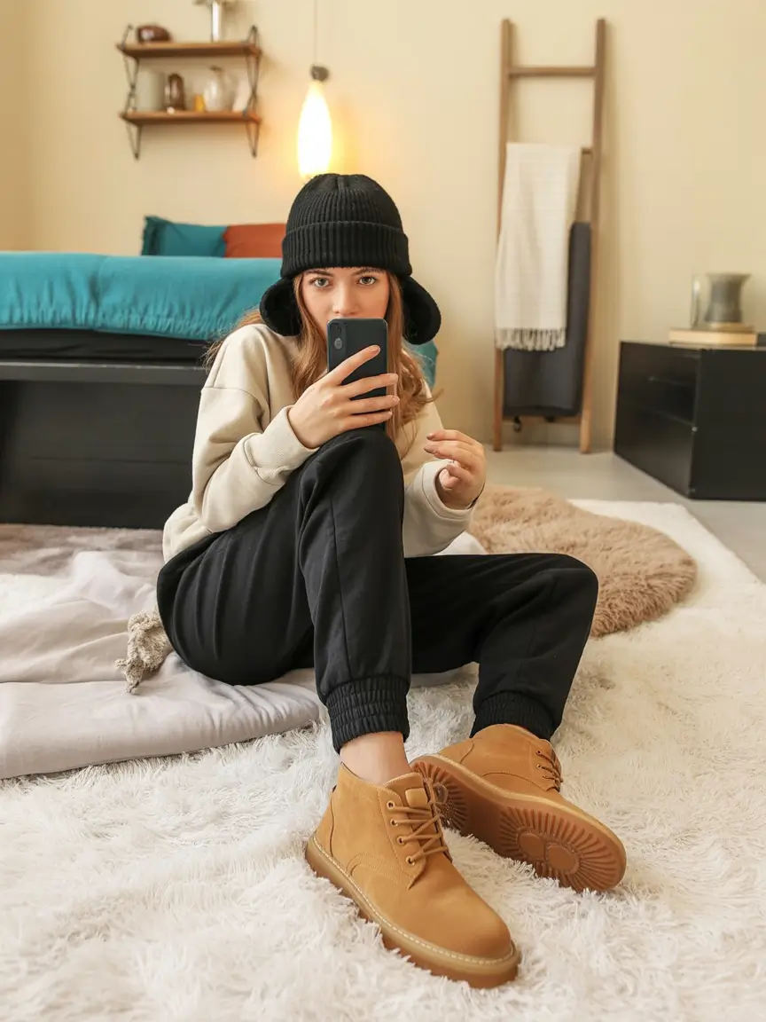cozy-winter-outfits-Indoor-Comfort-with-a-Playful-Edge