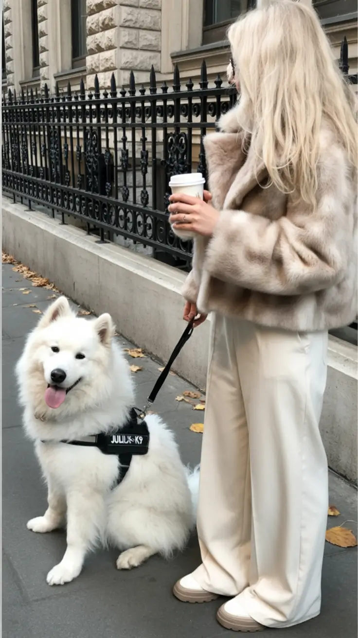 cozy-winter-outfits-Urban-Glamour-with-a-Furry-Companion