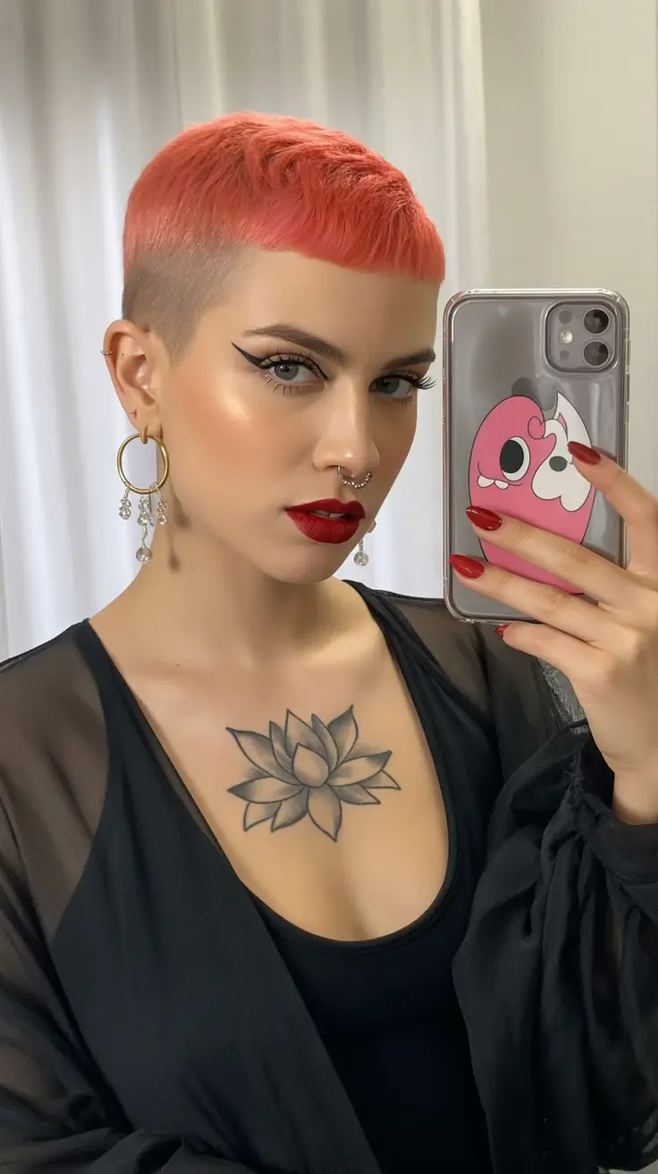 fall and winter hair colors Coral Buzz Statement