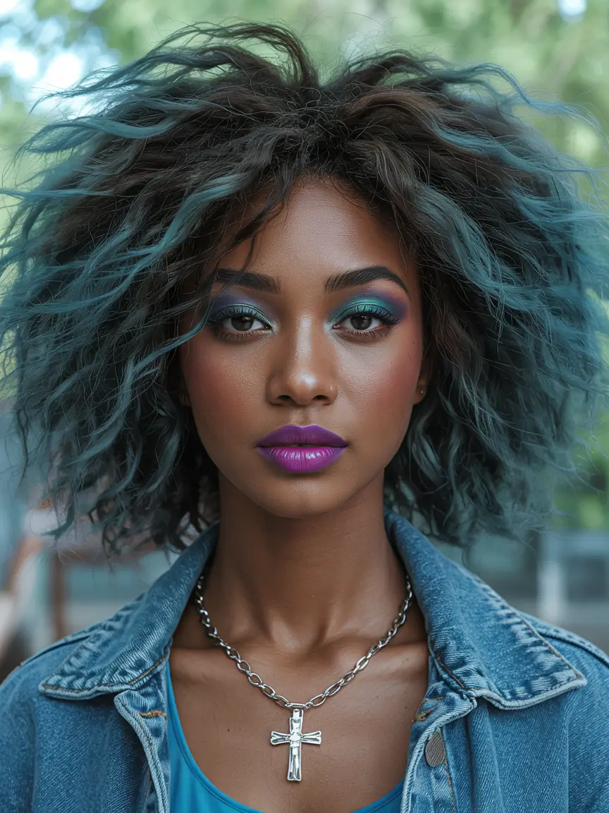 fall and winter hair colors Aqua-Tipped Volume
