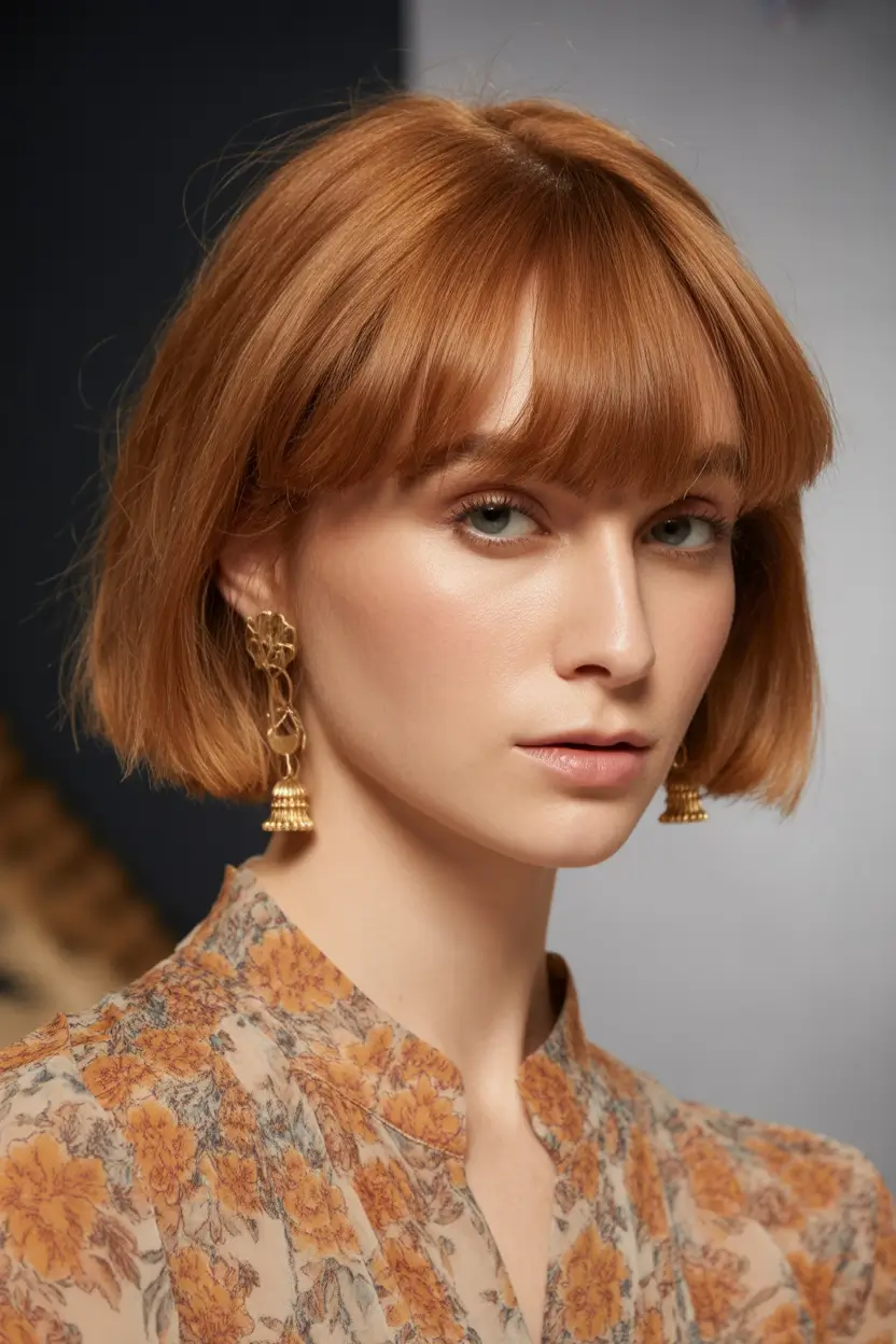 fall and winter hair colors Soft Copper Elegance
