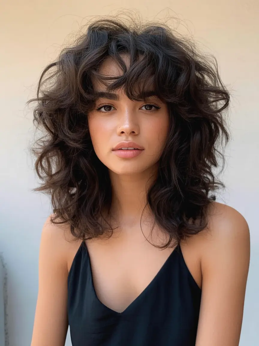 fall and winter haircuts 2025 Voluminous Mid-Length Curls