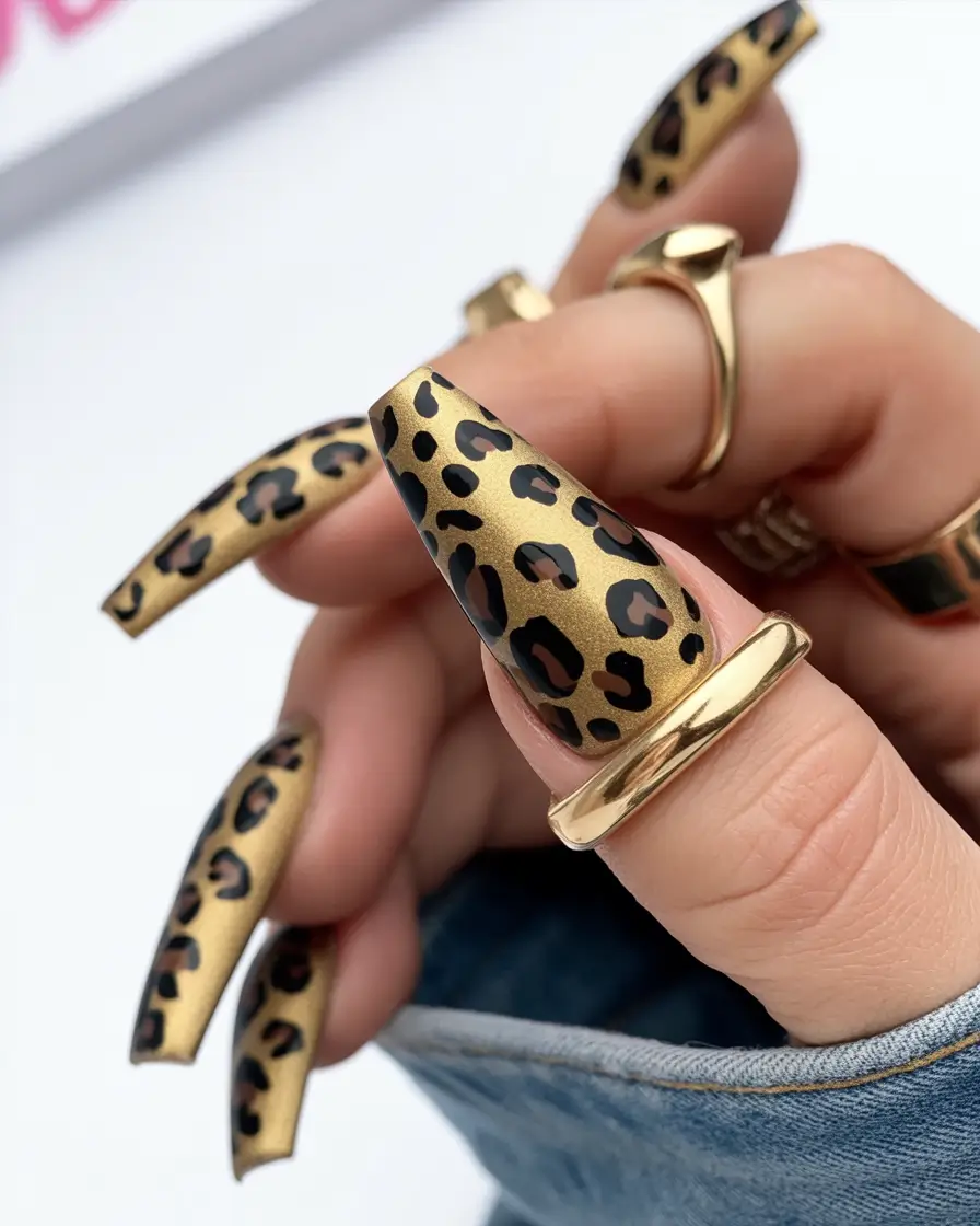 Fall nail colors Golden Leopard Statement