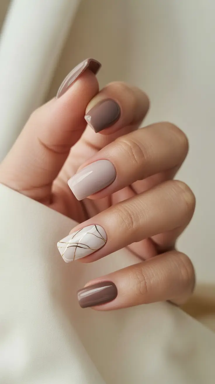 October-nails-color-Coffee-Cream-Geometry