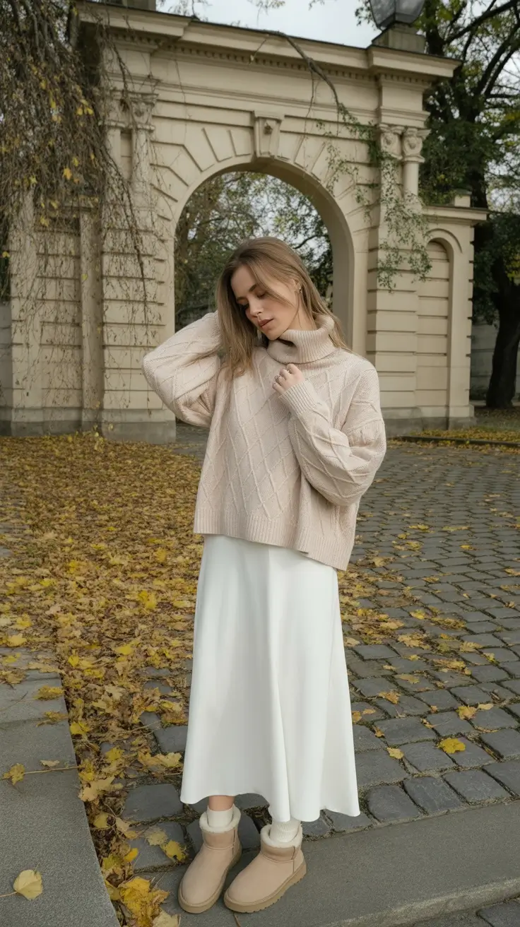 Fall outfits Creamy Knit Romance