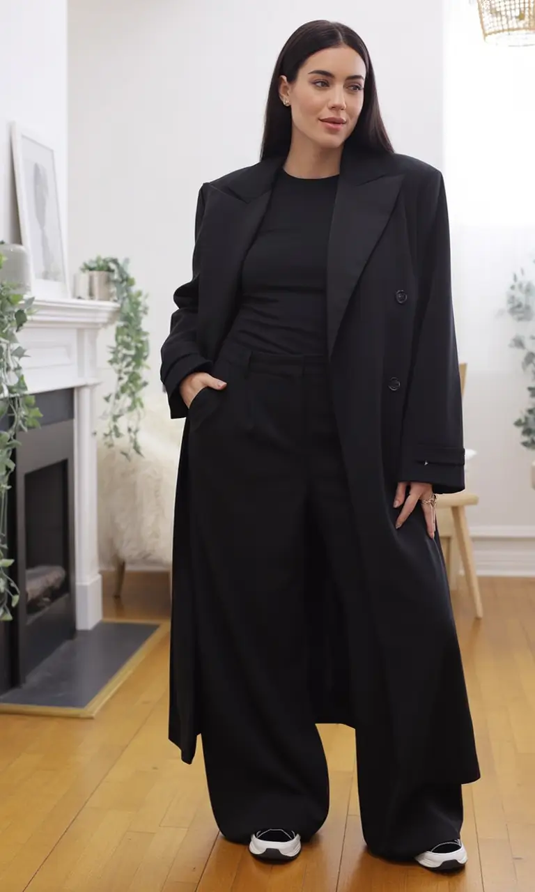 Fall outfits All-Black Power Layers