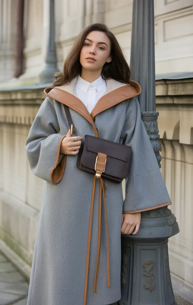Fall outfits Minimalist Grey with a Modern Belted Twist