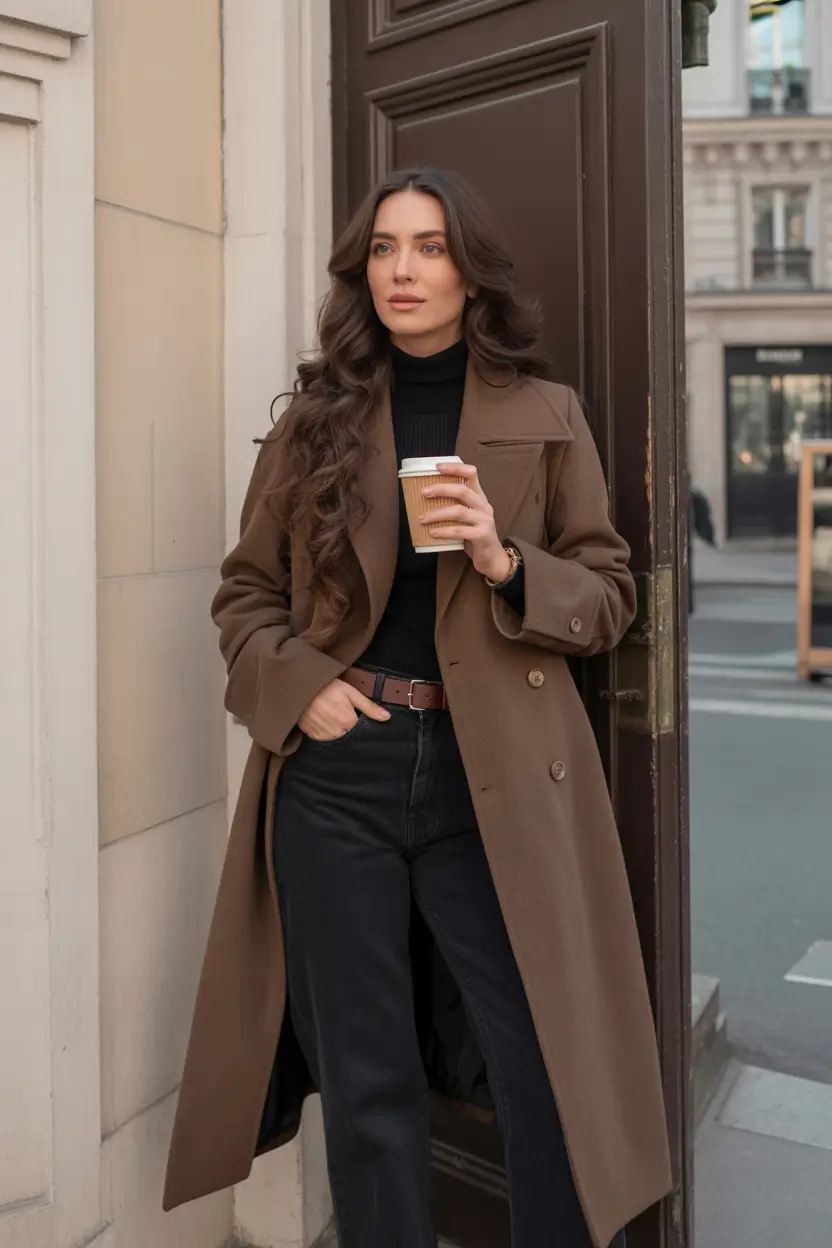 October-outfits-Timeless-Trench-with-Coffee-in-Hand