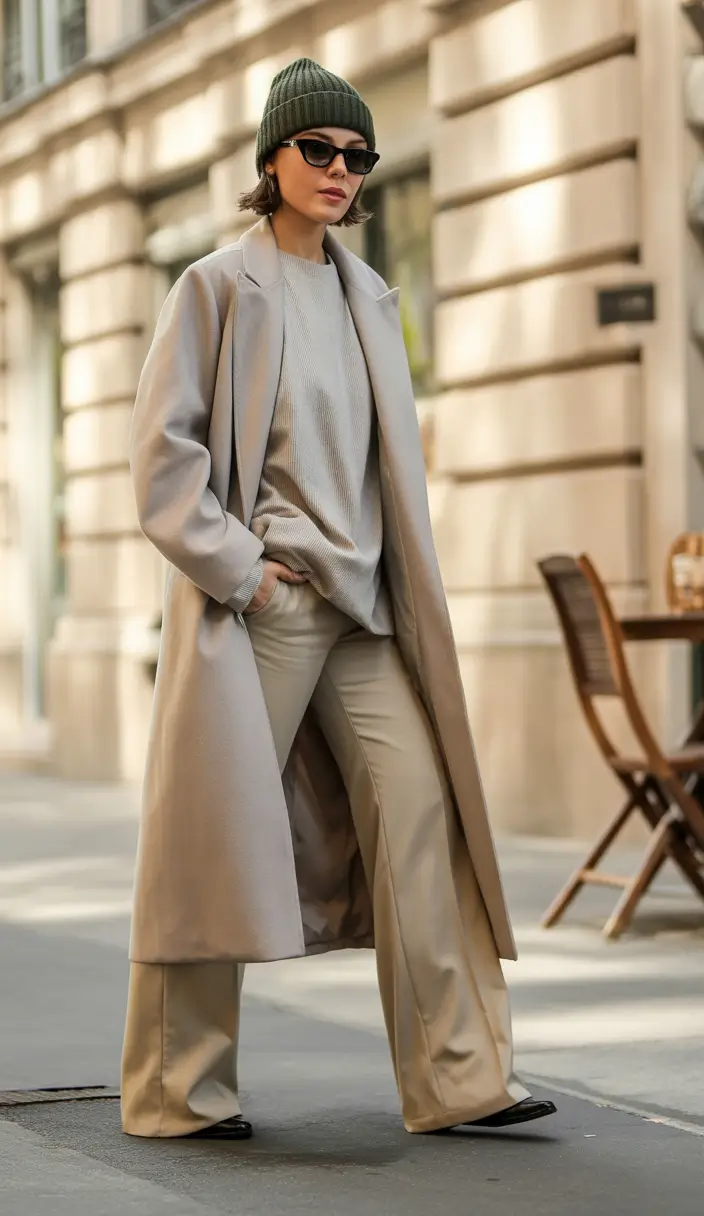 fall winter outfits Neutral Street Elegance