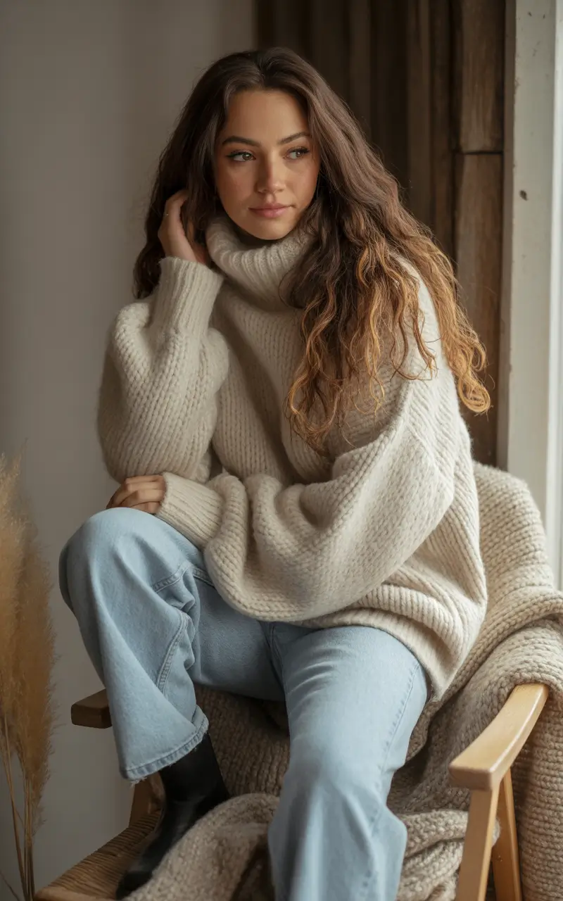 fall winter outfits Oversized Knit Comfort