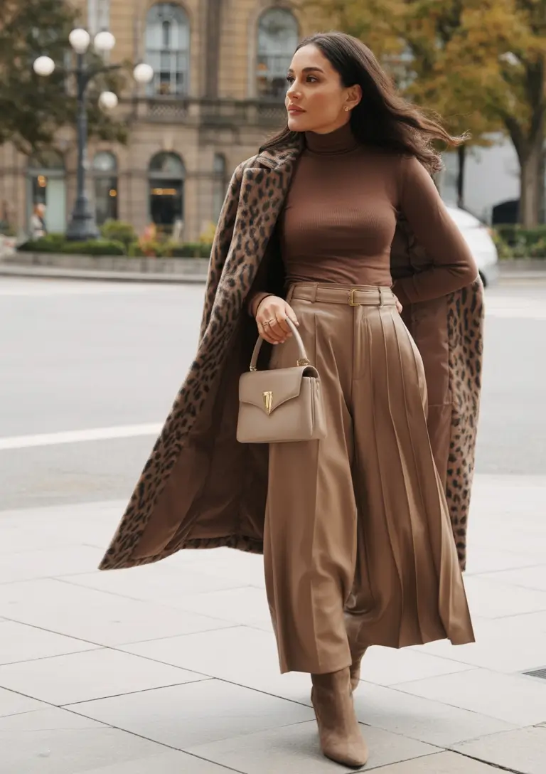 fall winter outfits Leopard Print Power