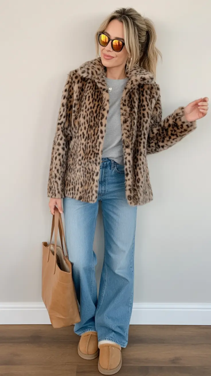 fall winter outfits Everyday Leopard Ease