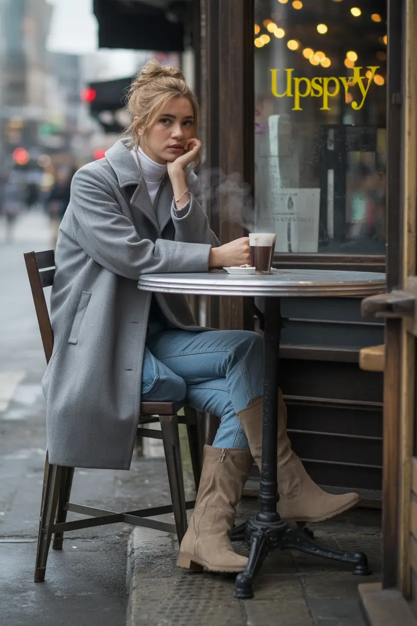 fall winter outfits Café Gray Romantic