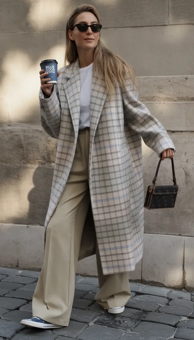 fall winter outfits Soft Plaid Ease