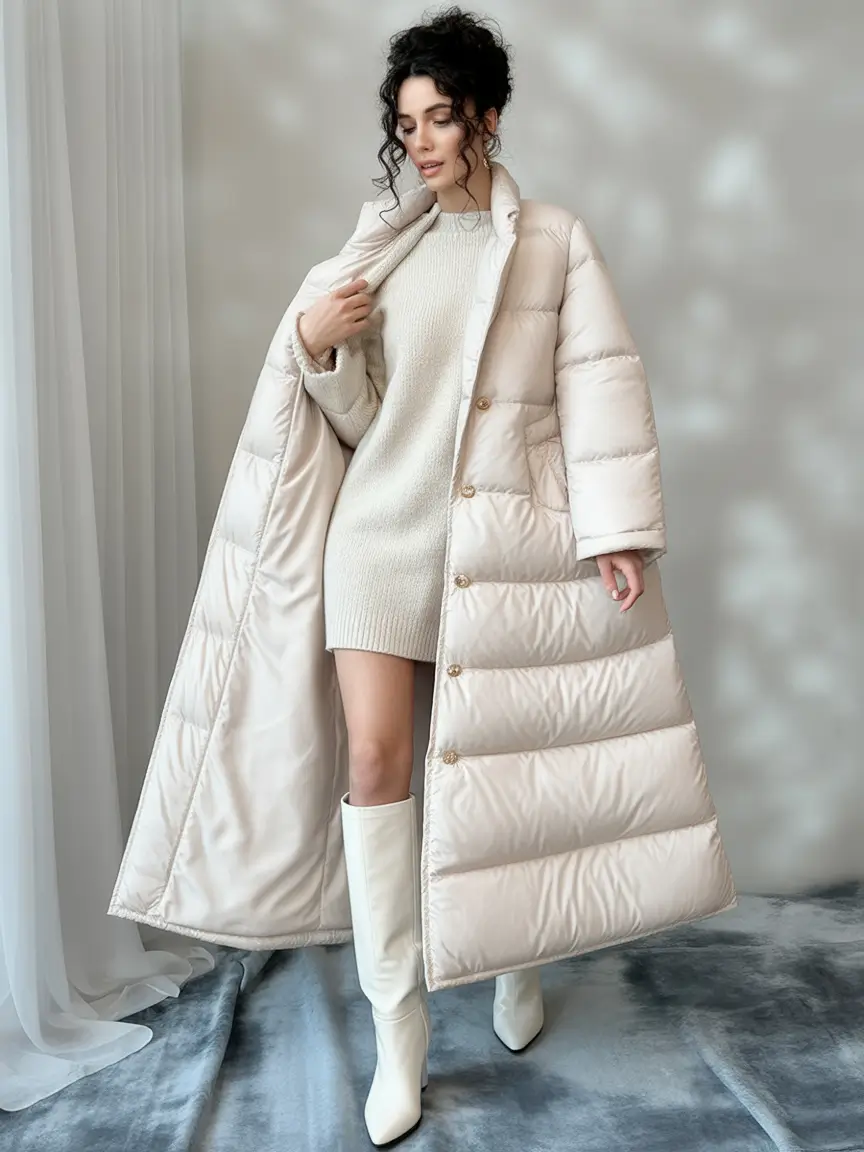winter fashion inspo Cozy Elegance in Cream