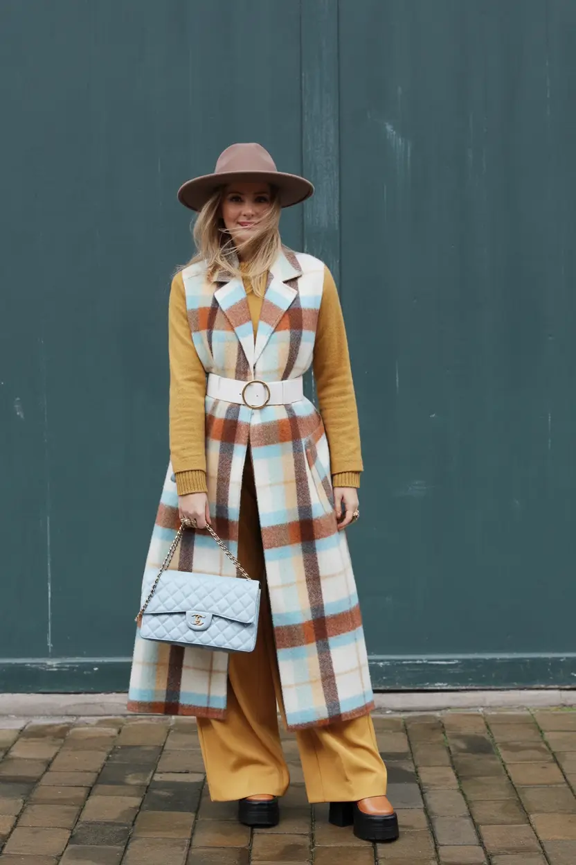 winter fashion inspo Retro Plaid with a Twist