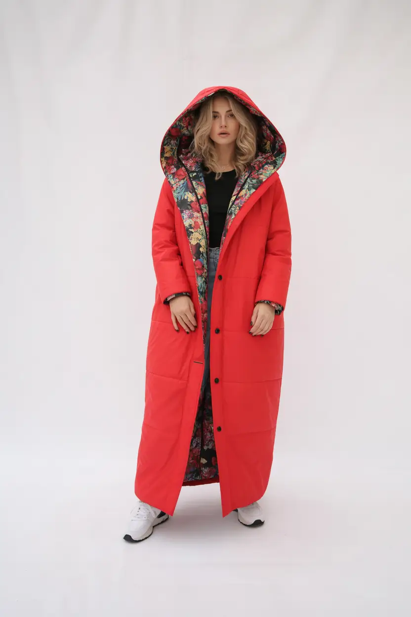 winter fashion inspo Floral-Lined Warmth