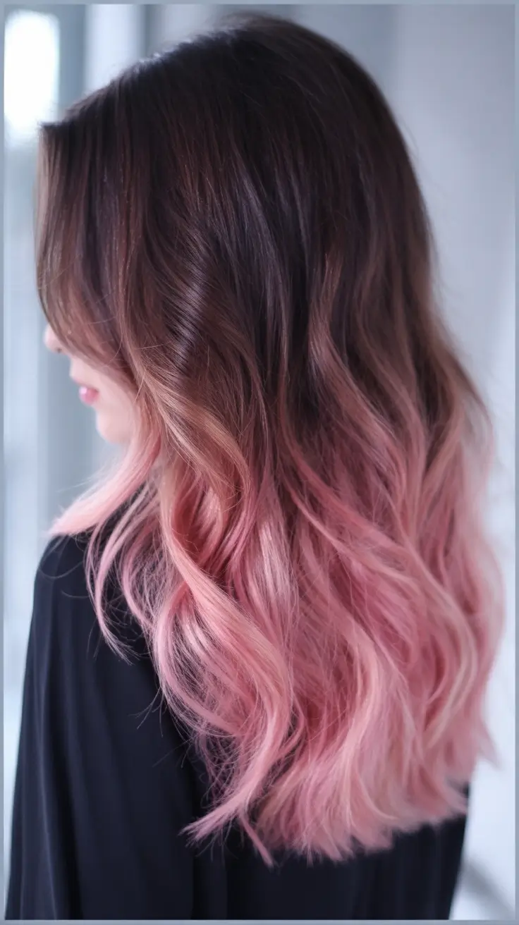 winter hair colors Berry-Pink Ombre