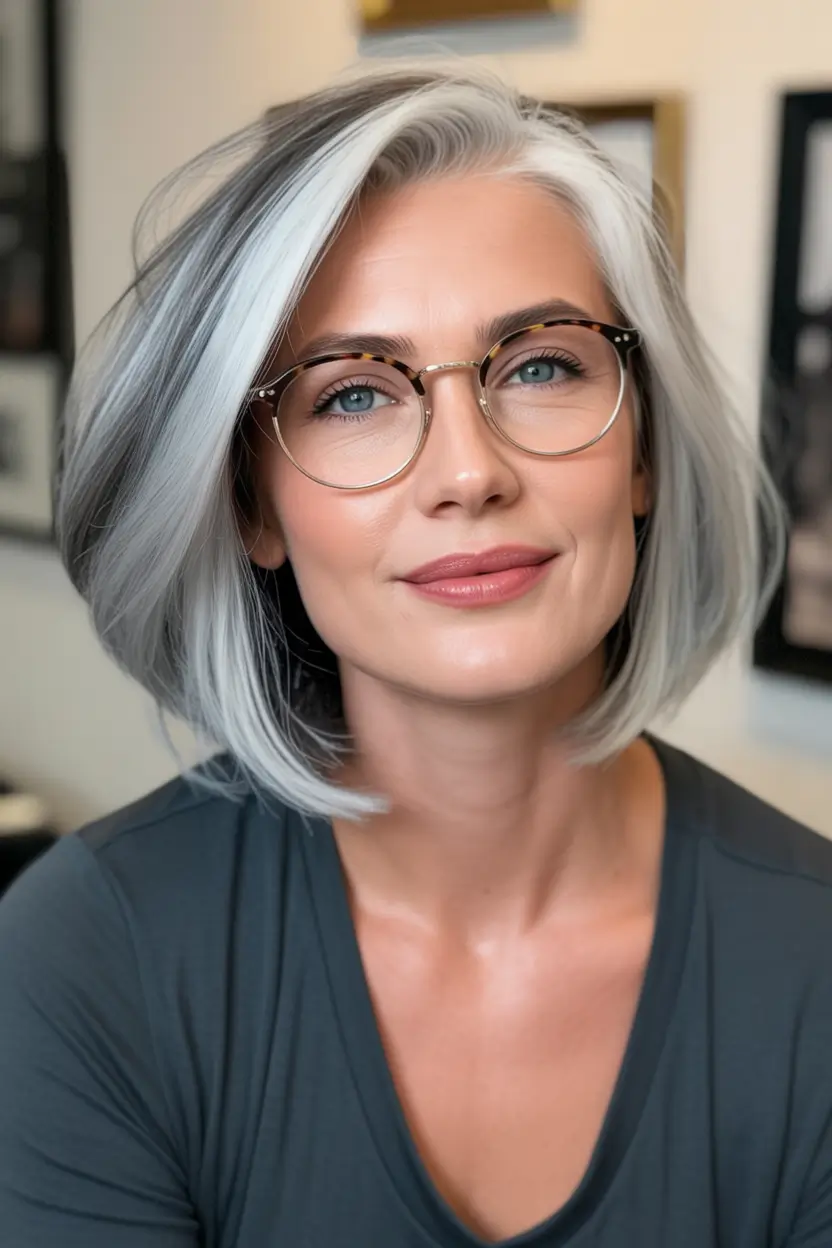 winter hair colors Silver Moon Bob