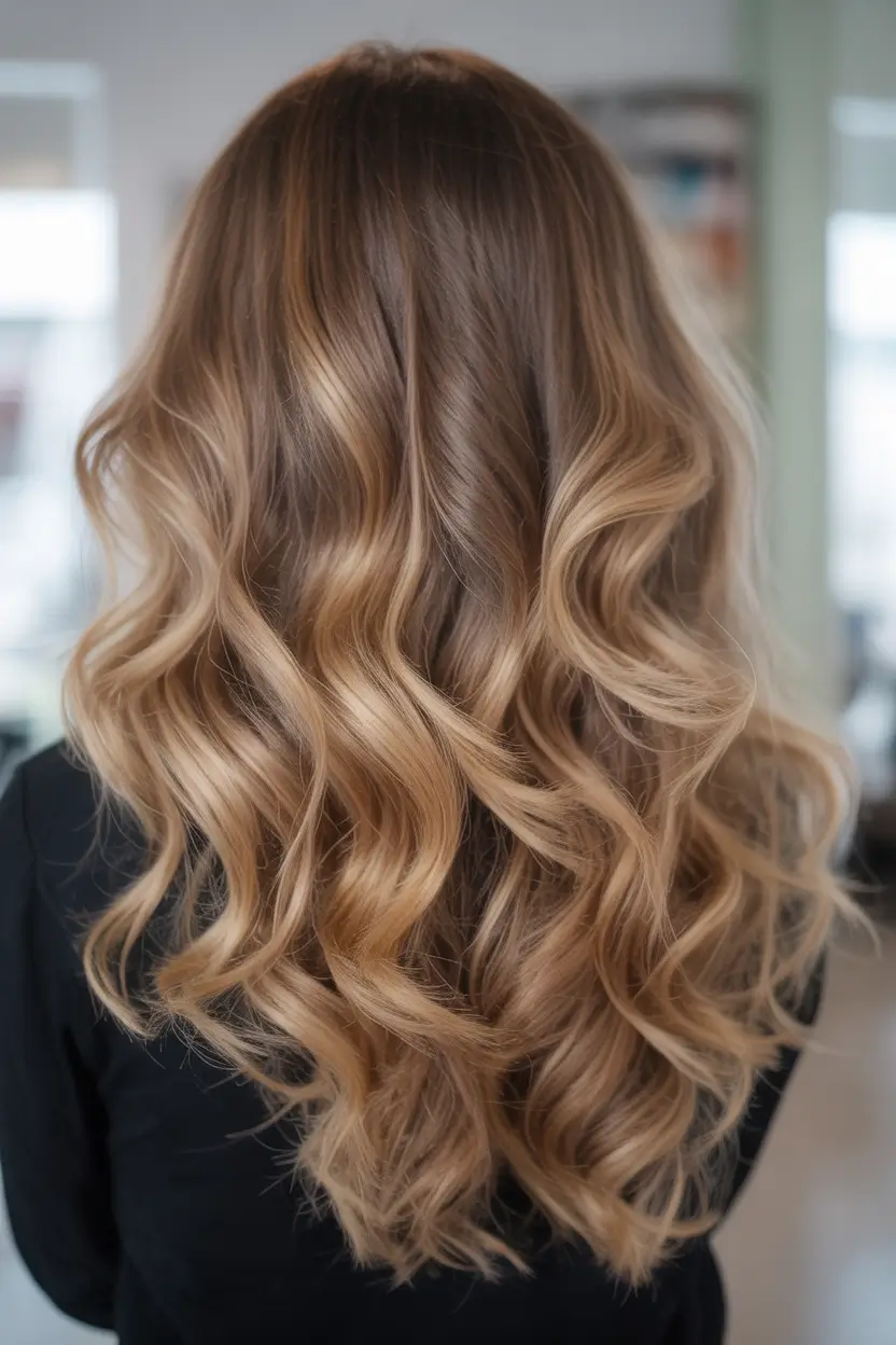 winter hair colors Golden Beige Balayage
