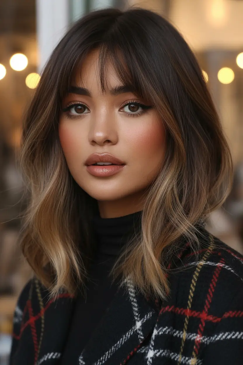 winter hair colors Caramel-Glazed Brunette