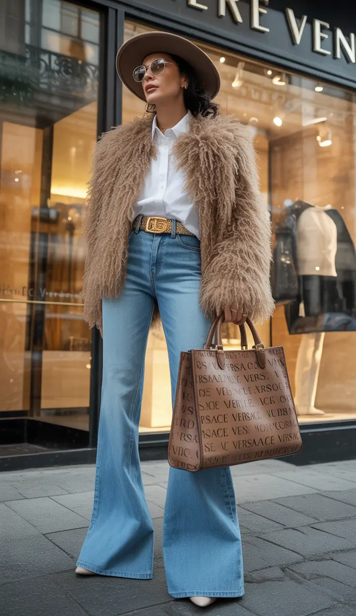 winter-going-out-outfit-Retro-Flares-and-Shearling-Glam