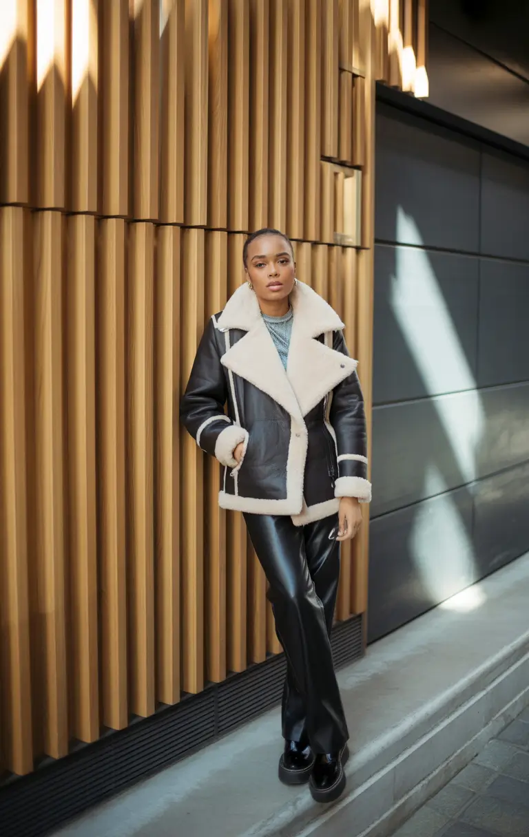 winter-outfits-blackgirl-Shearling-Street-Cool