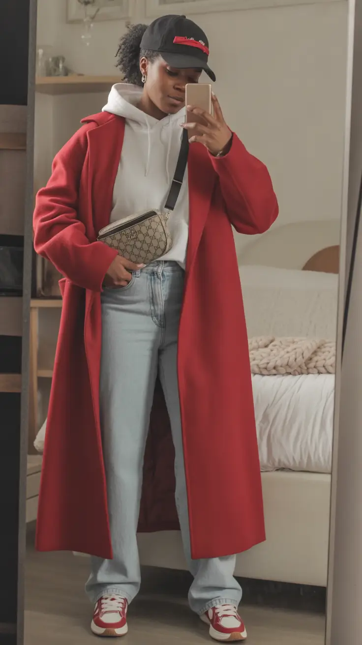 winter-outfits-blackgirl-Streetwear-in-Red
