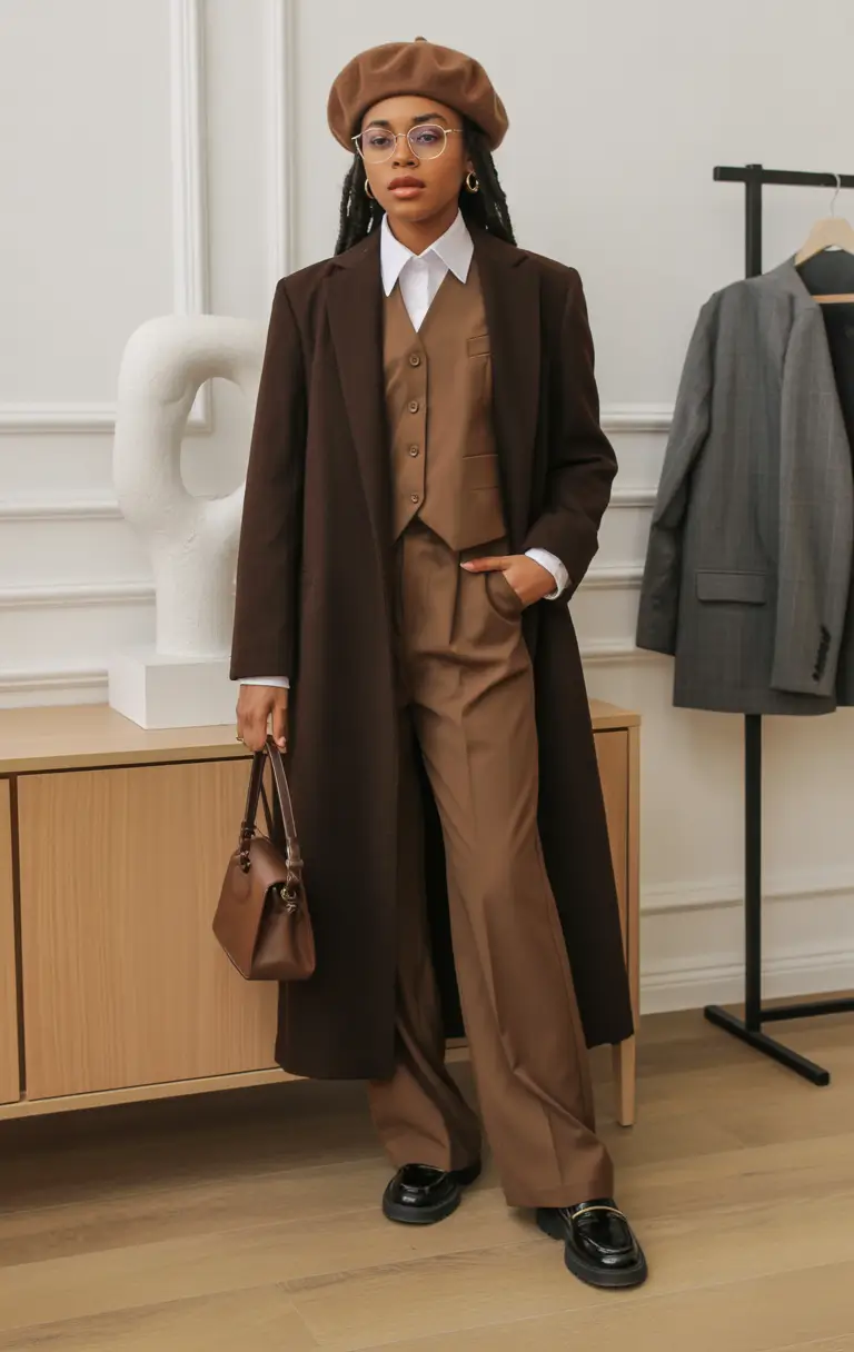 winter-outfits-blackgirl-Chocolate-Monochrome-Elegance