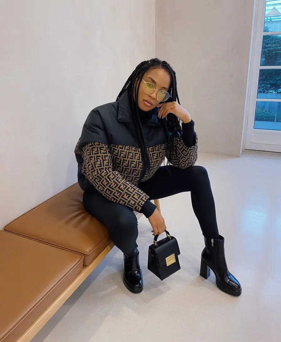 winter-outfits-blackgirl-Logo-Luxe-Streetwear