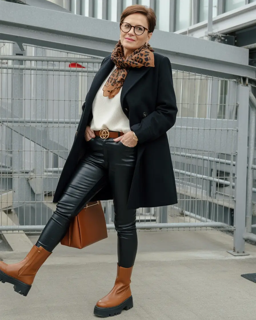 winter outfits over 50 Blush Glamour and Metallic Boots