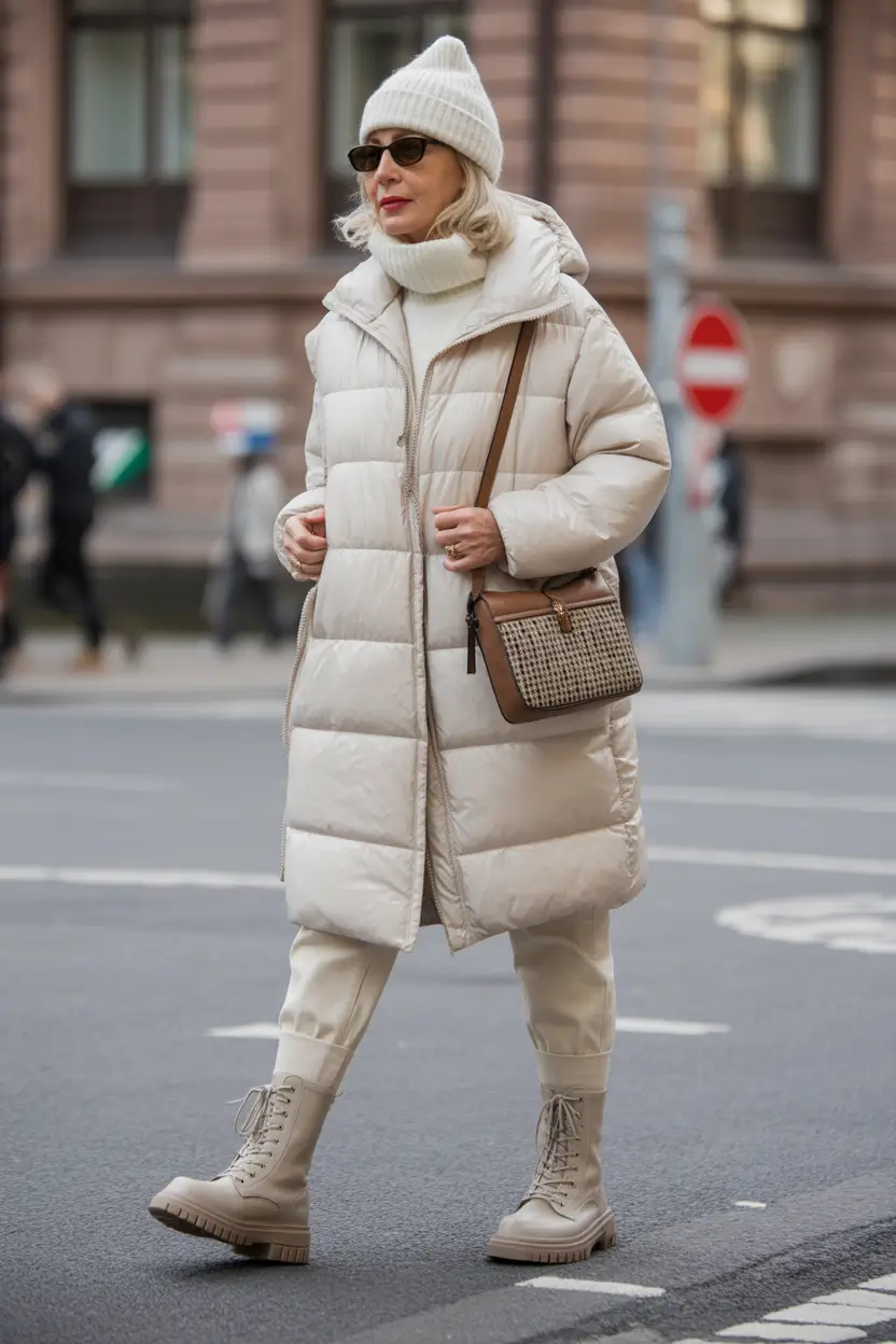 winter outfits over 50 Blush Glamour and Metallic Boots